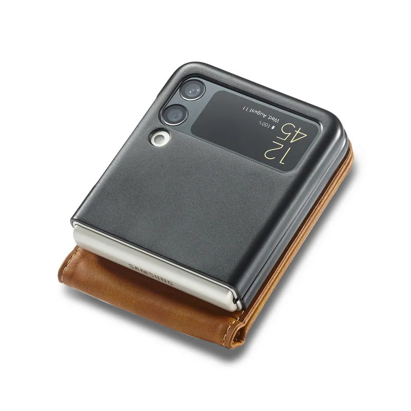 

Новый стильный кожаный чехол-книжка с узором из телячьей кожи для Samsung Galaxy Z Flip 5 4, флип-чехол для P5 Flip3, чехол-кошелек с отделением для карт, чехол-книжка с подставкой