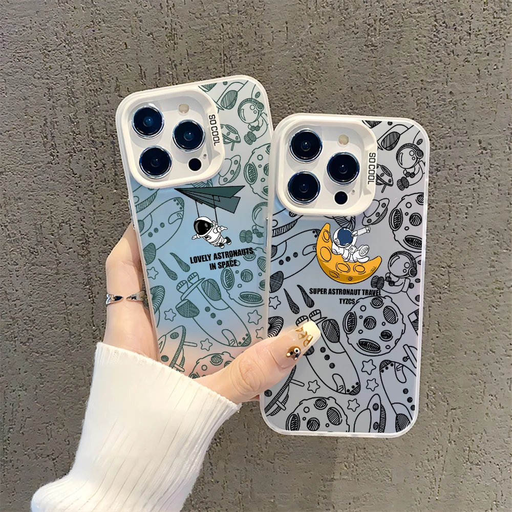 Креативный чехол для телефона с астронавтом OPPO A16 A17 A18 A31 A37 A38 A55 A57 A58 A74 A76 A78 A94 A98 4G 5G