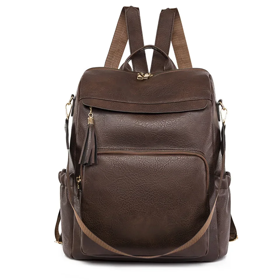 

Fashion Women Backpack PU Leather School Bags For Teenagers Girl's Travel Shoulder Bag Designer High Quality Brand Backpacks