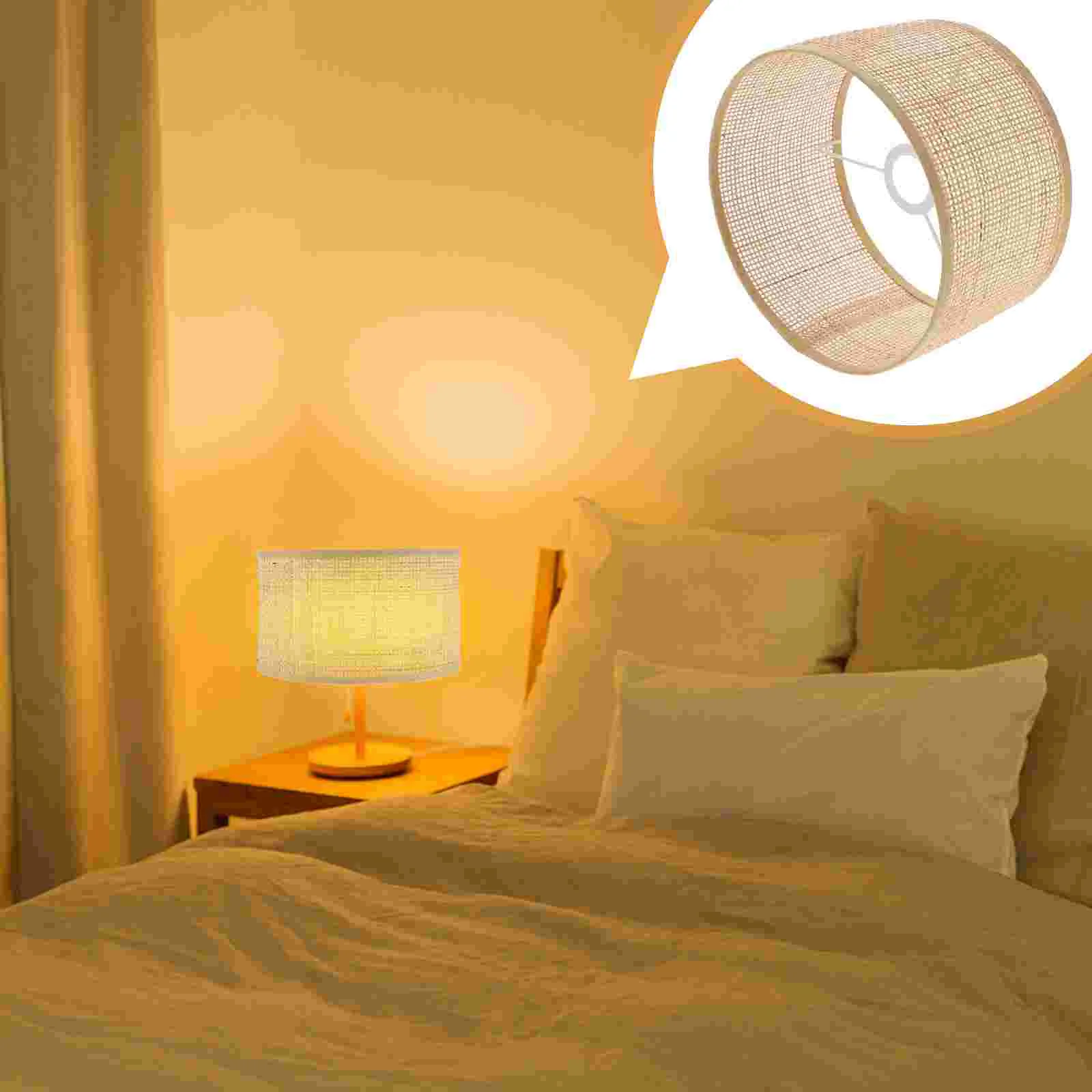 

Seagrass Lamp Shade Home Decoration Rattan Lamp Shade Vintage Decor Rattan Woven Lampshade Grace Pastoral Hanging Lamp Shade