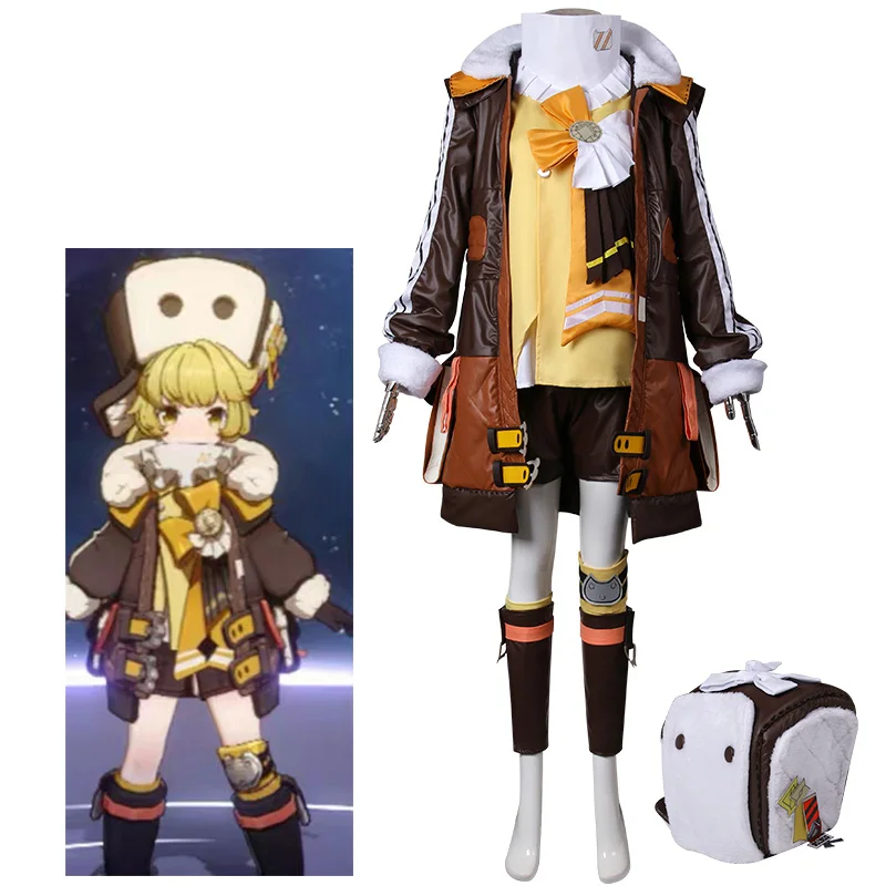 Cute Hook Cosplay Costumes Games Honkai: Star Rail Cosplay Wig Clothes Brown Yellow Suit Halloween Carnival Costumes Jacket Set