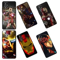 marvel iron man character for xiaomi redmi 10 k50 k50g 9 9a 9t 9c 9at 8 8a 7a 6 6a 5 4x 2022 5g pro gaming plus black phone case