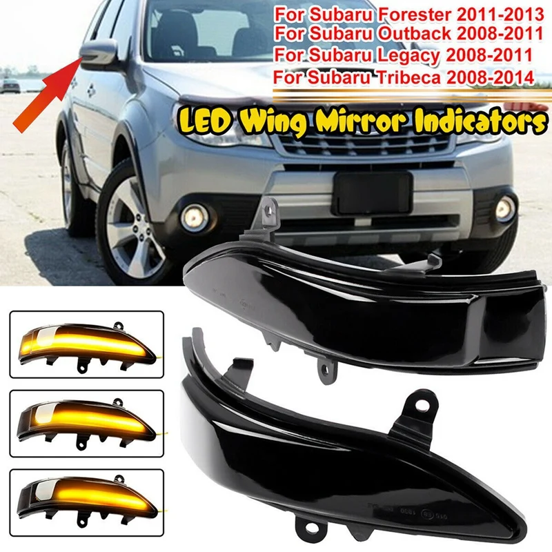 

LED Dynamic Side Wing Mirror Turn Signal Light Indicator Lamp for Subaru Forester Outback Legacy Tribeca Impreza 07-16