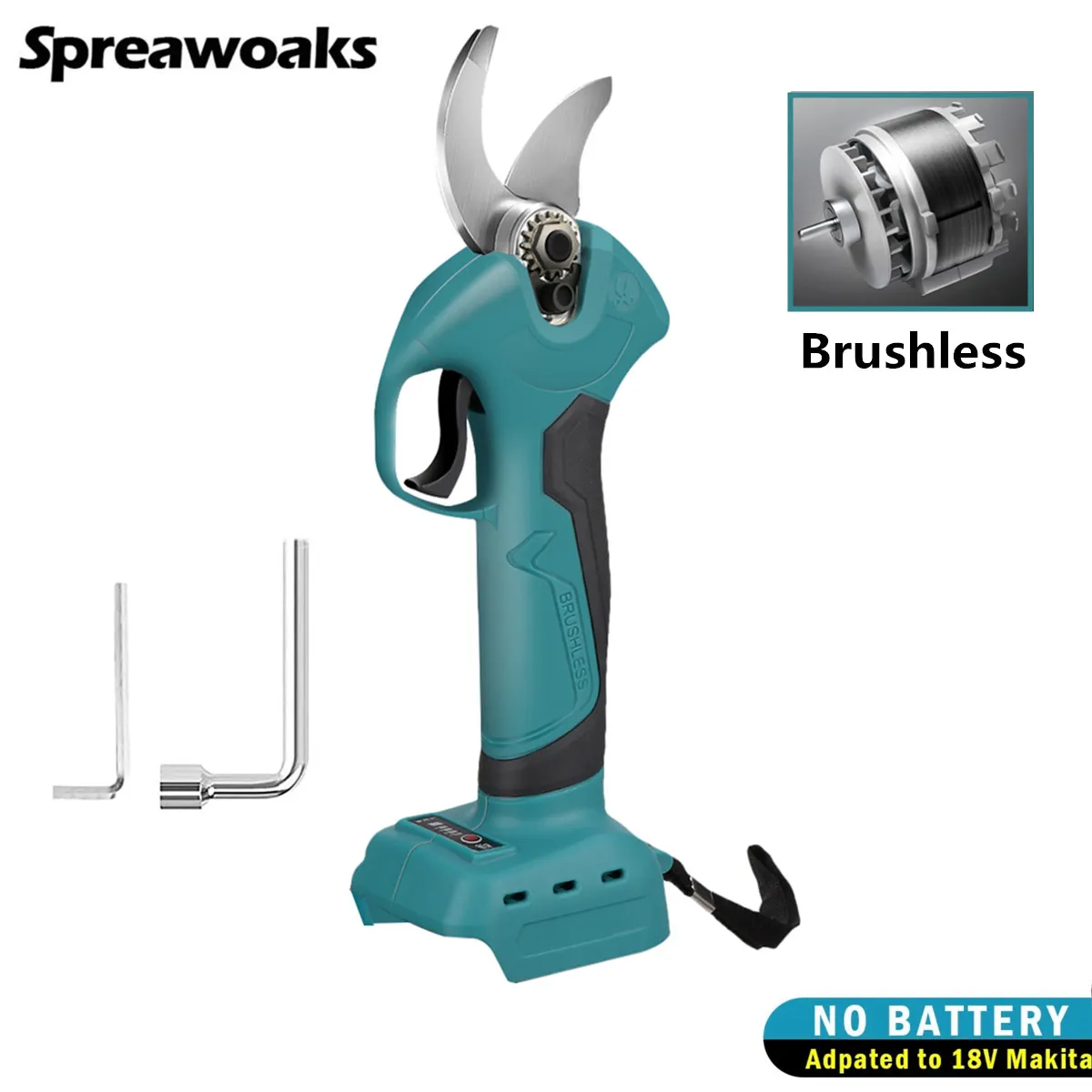 

Brushless Cordless Pruning Shears Electric Scissors 30mm 4 Gear Garden Pruner Tree Branch Power Tools for Makita 18V Battery