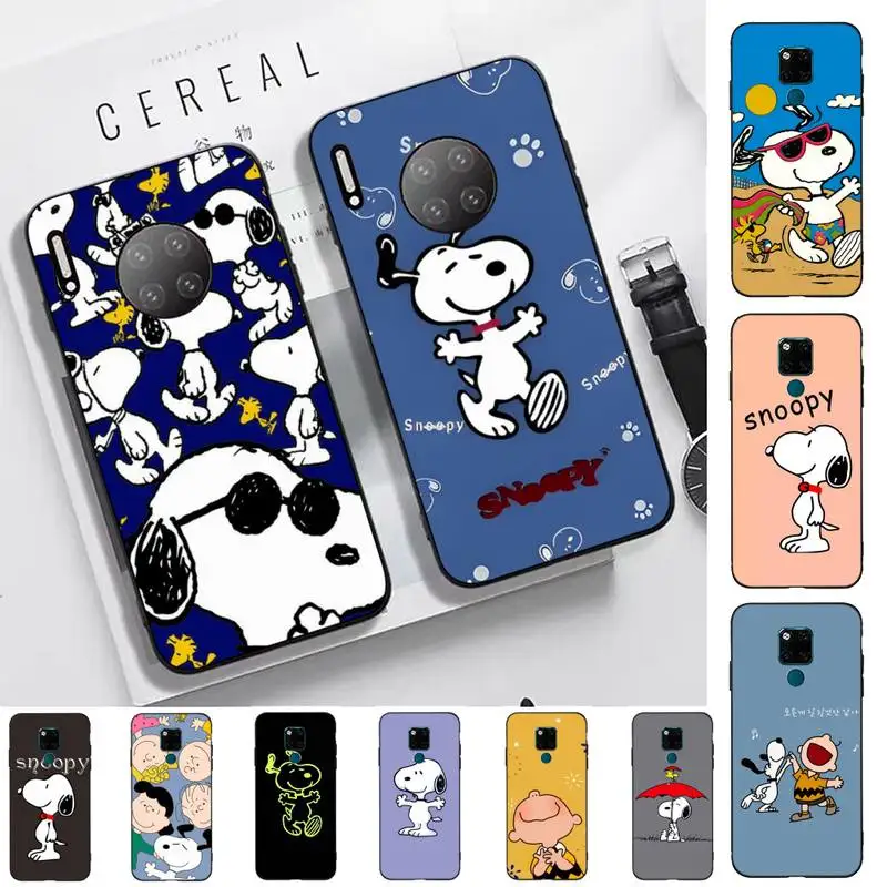 

BANDAI Snoopy Phone Case for Huawei Mate 20 10 9 40 30 lite pro X Nova 2 3i 7se