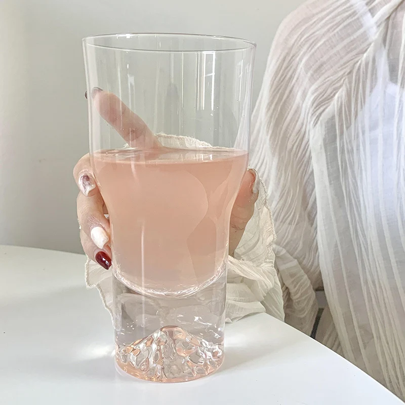 

Large Capacity Mount Fuji Glass Cup Japanese Style Transparent Wine Glass Creative Gifts Home Drinking Glass Bar Beer Cups 1Pcs