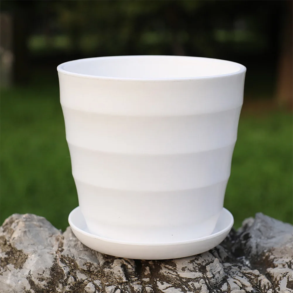 10pcs White Mini Plastic Grow Box Flower Pot Succulent Plant Flowerpot Home Decor Nursery Flower Pots