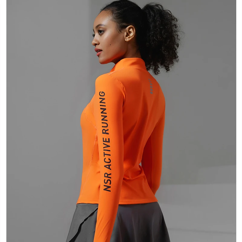 Womens Sports Jacket Cold-proof Windproof Long Sleeve Thumb Holes Outdoor Running Hoodies Zipper Cycling Training Tie Dye Coats