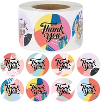 500x thank you print label stickers craft per roll stationery adhesive labels baking pack stickers label for flower sho