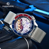 parnsrpe automatic mens nh35a movement mens mechanical watch sapphire super dial day date display diving watch sx007