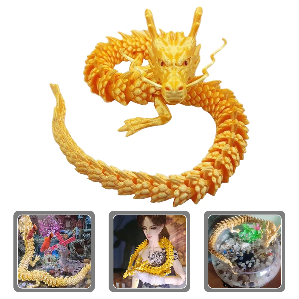 

Dragon 3D Printed Articulated Ornament Toys Realistic Decor Tank Figure Toy Figurine Sculpture Desktop Aquarium Stress Reliever
