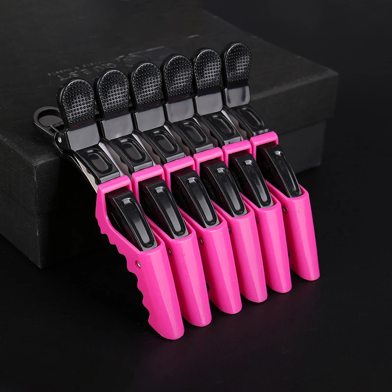 

6 шт./лот пластиковые зажимы для волос, зажимы для волос, зажимы-КРОКОДИЛЬЧИКИ для парикмахерской, аксессуары для укладки волос, заколки для ...