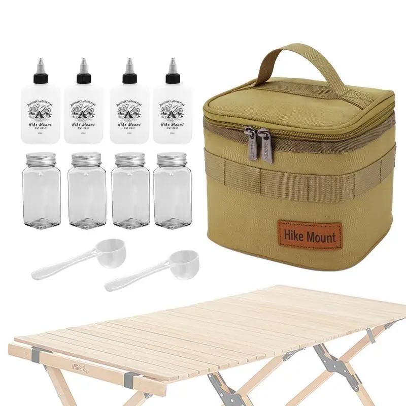 

Camping Portable Spice Set Backpacking Spice Kit Multi Spice Container For Camping Camp Kitchen Organizer Travel Seasoning