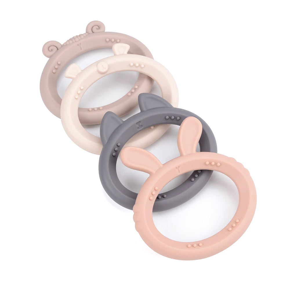 

LOFCA 7pcs/lot Baby Silicone Teeth BPA Free Cartoon Frog Deer Teething Necklace Pendant Nursing Teeth Gift Baby Silicone Teether