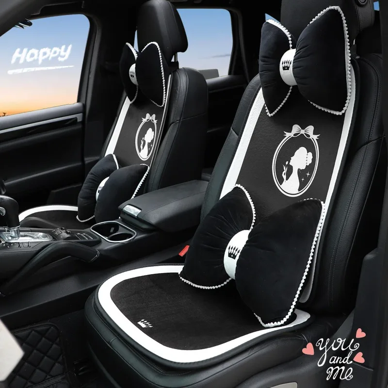 

Winter Car Seat Cushion Plush Printed Warm, Soft and Comfortable Car Seat Cushion Fashion Goddess Car Seat Cushion