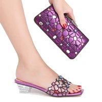 shoe and bag set for party in women nigerian 2022 new italian design ladies african banquet summer spring shoes with hand bag