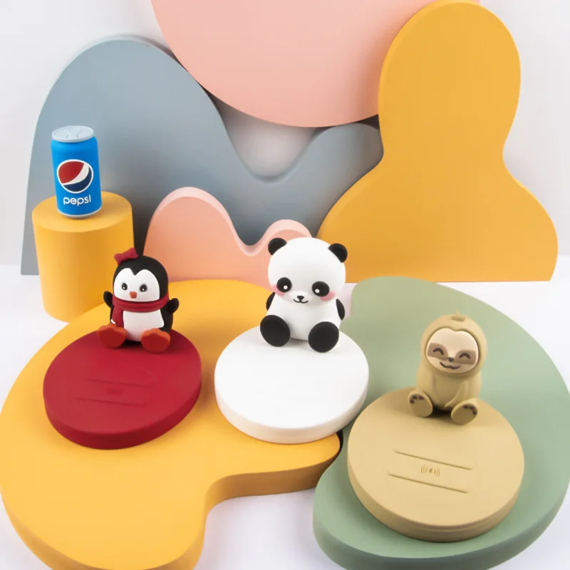 

Creative Ornaments Wireless Charging 10w Cartoon Animal Panda Koala Penguin Fast Charging Wireless Charging Mobile Phone Holder