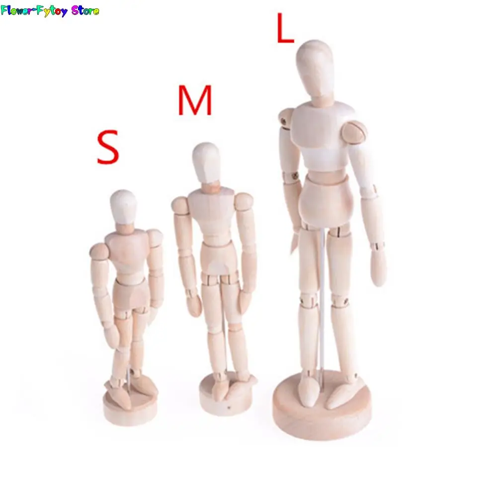 1PC 3 Sizes 4.5''/5.5'' 8" Drawing Model Wooden Human Male Manikin Jointed Mannequin Puppet