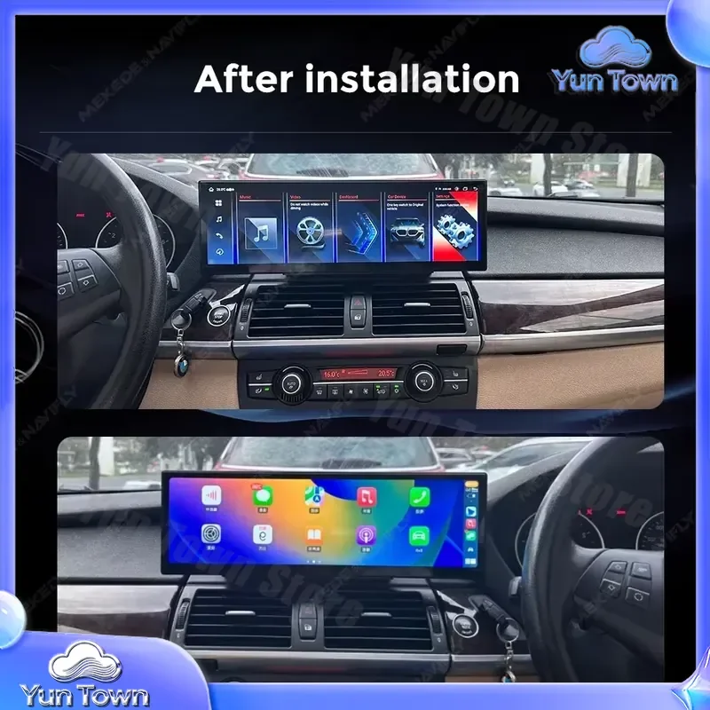 Фото Автомобильный мультимедийный плеер Navifly MN-L 15 дюймов, Android 8, 8 ГБ ОЗУ, 256 ГБ ПЗУ, для X5 E70 X6 E71 с камерой заднего вида AHD и DAB-тюнером №4