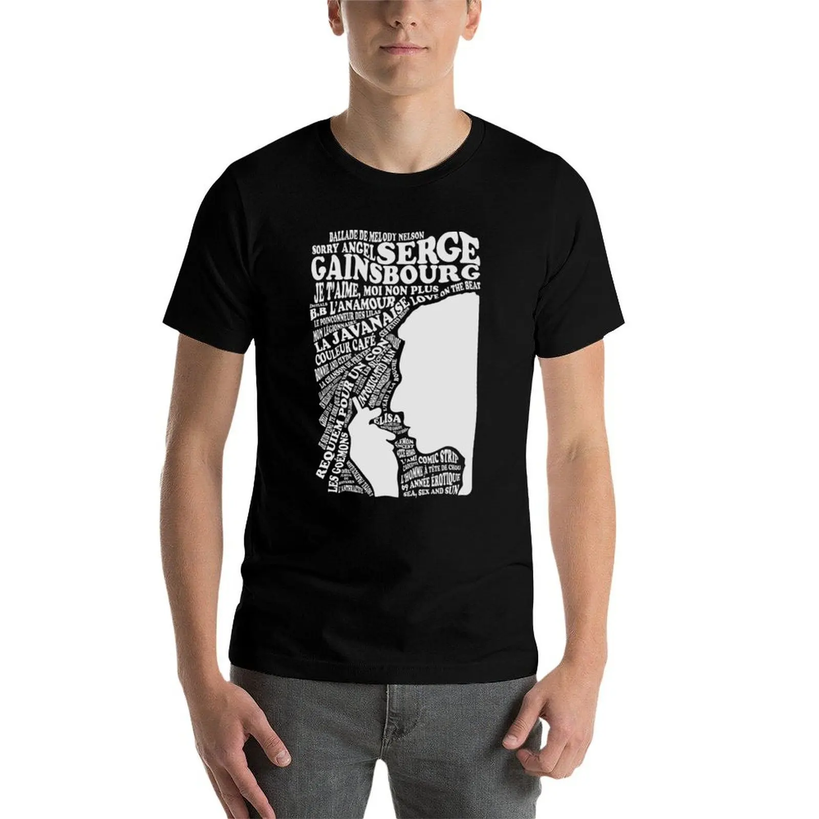 Фото Серж Генсбур - Discographieessentiel T-Shirt мужские футболки для мужчин №4