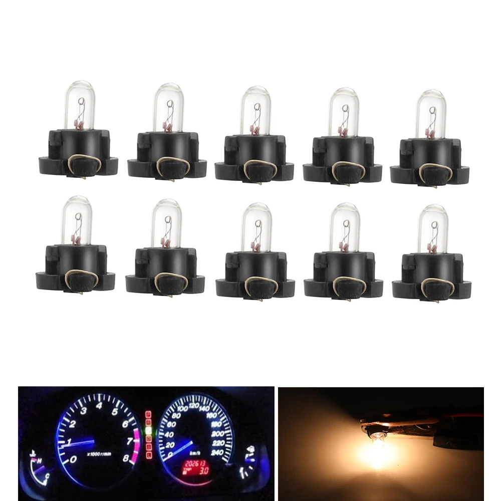 

5/10pcs Car Halogen Bulbs Led Dashboard Xenon Gas Lights T3 T4.2 Auto Interior Accessories Warming Indicator Lamp 12V