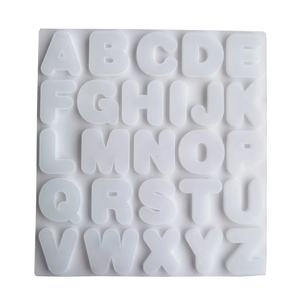 Silicone Cake Mold 26 English Alphabet Letters Chocolate Ice Cube Candy Maker Tray Pan Handmade Diy Decorating Tools Mould