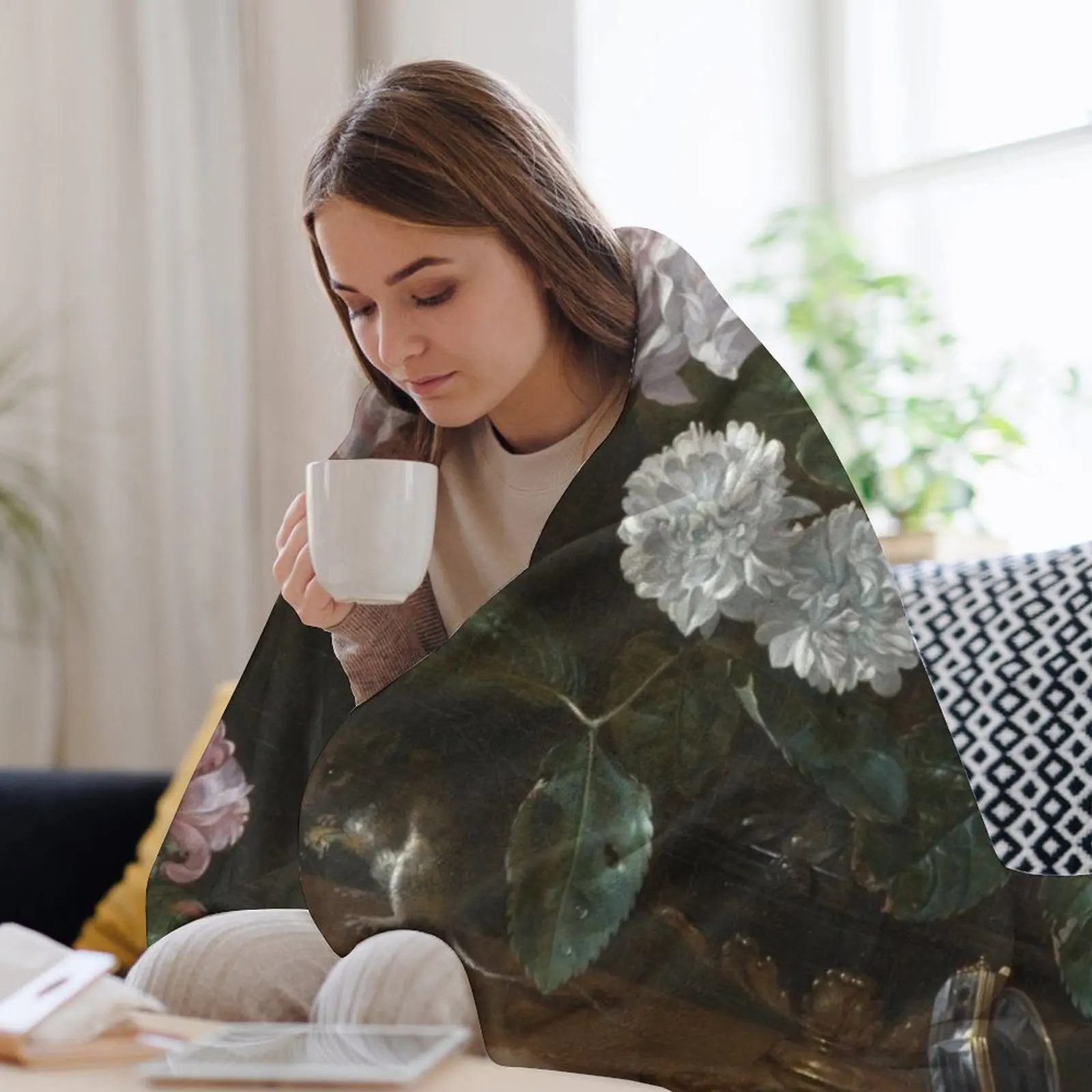 Willem Van Aelst - пледы Vanitas Flower Still Life меховые одеяла очень большие пушистые