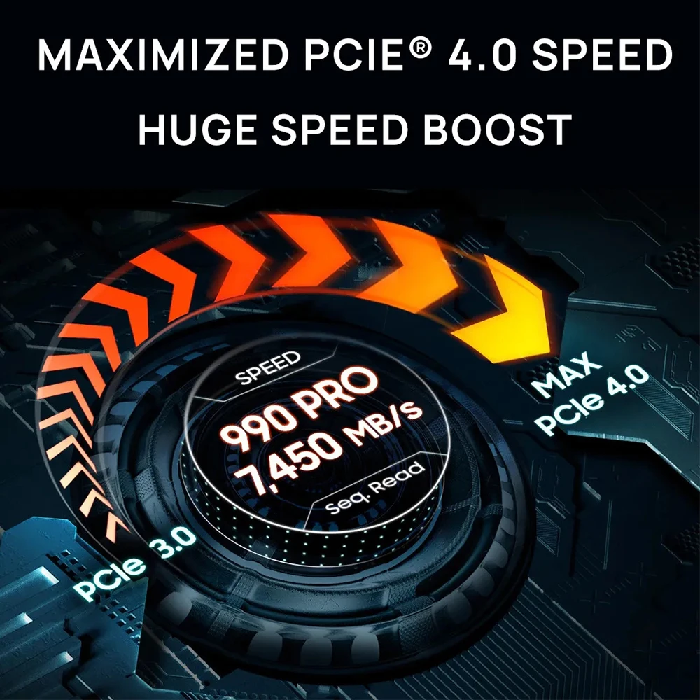 SAMSUNG 990 PRO с радиатором SSD 1 ТБ 2 4 PCIe Gen 0x4 Твердотельный накопитель NVMe 0 M.2 2280