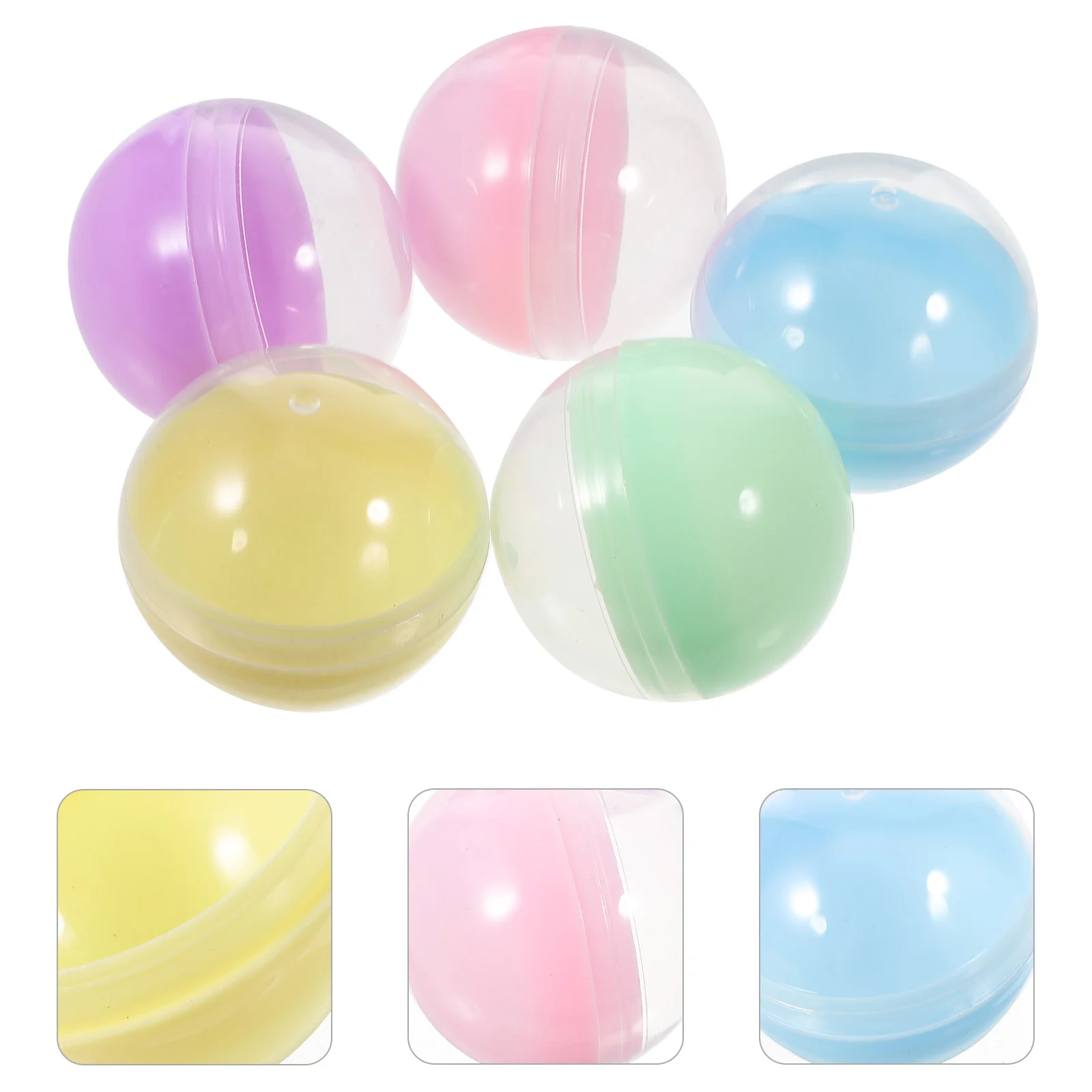 

50 Pcs Macaron Shell Round Capsules Bulk Toys Fillable Balls Kids Twisted Vending Machine
