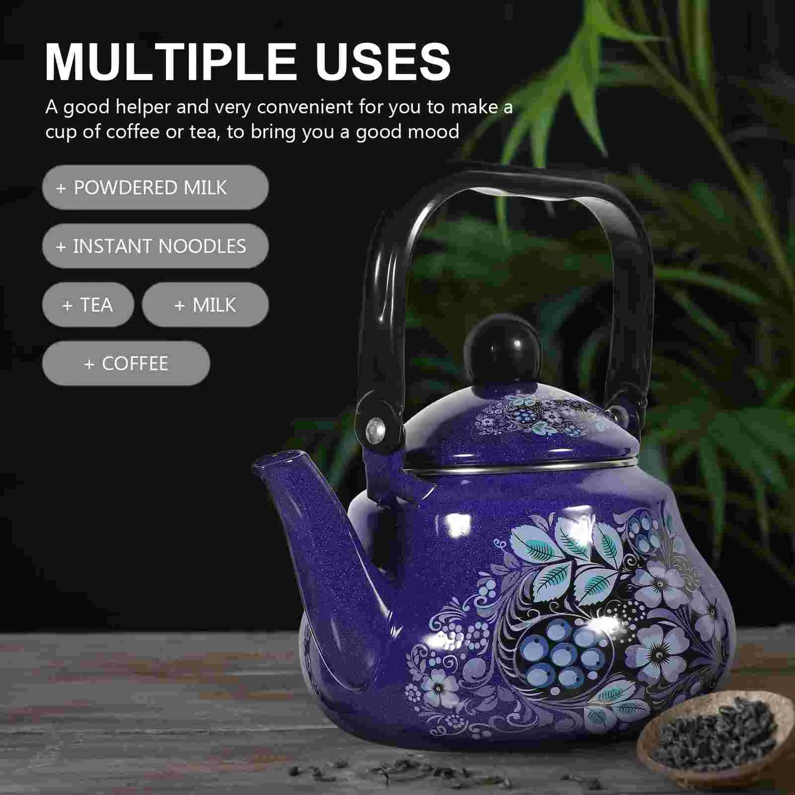 Эмалированный чайник портативный зеркальный для плиты маленький Универсальный