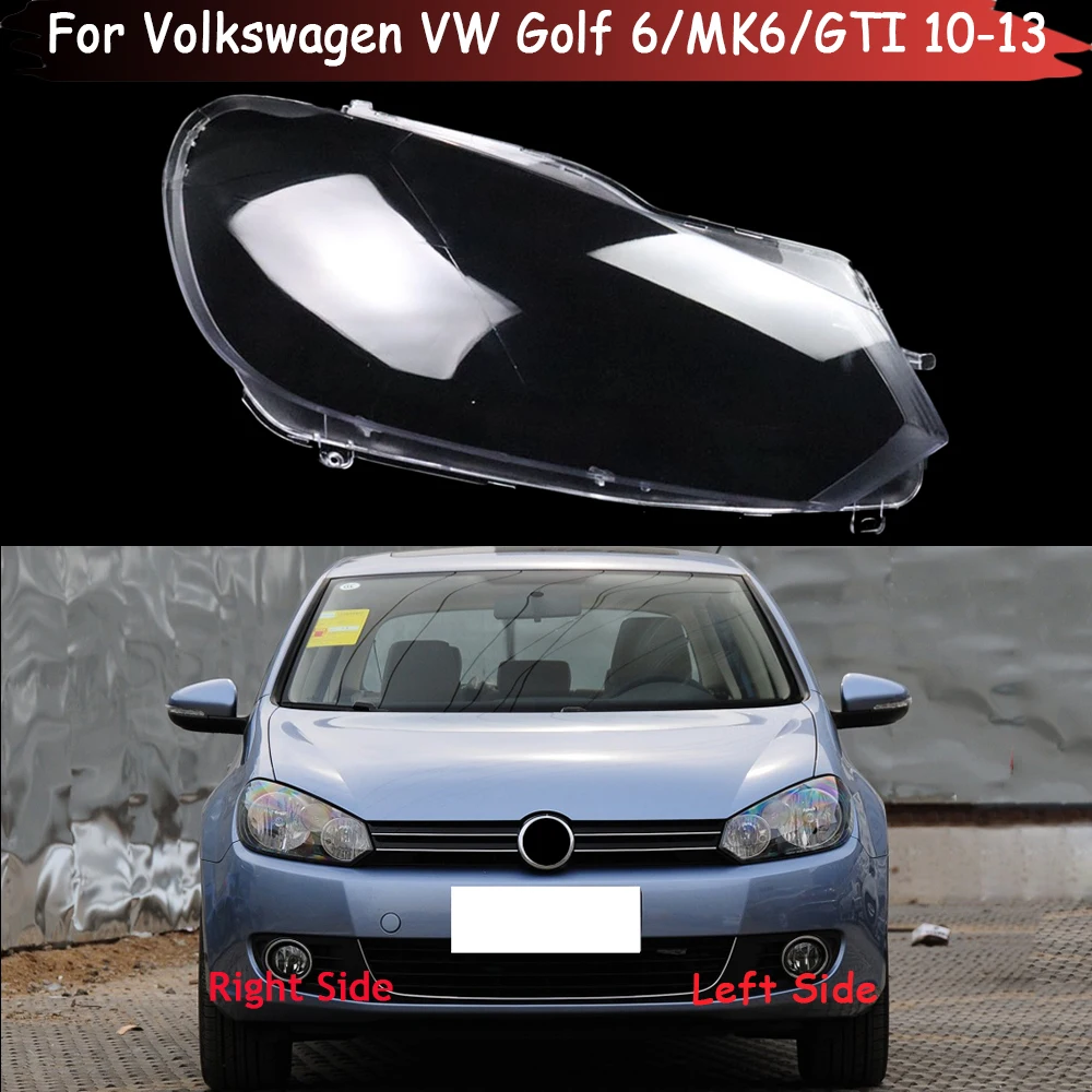 Auto Headlamp Shell For Volkswagen VW Golf 6 MK6 GTI 2010 2011 2012 2013 Car Headlight Lens Cover Lampshade Glass Lampcover Caps