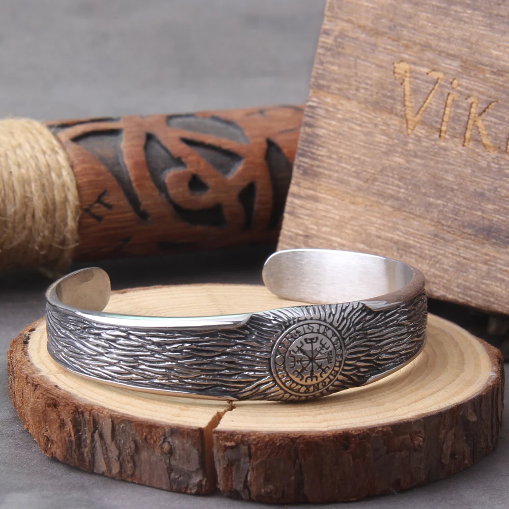 Браслет-манжета Vikings Jewelry из нержавеющей стали для мужчин