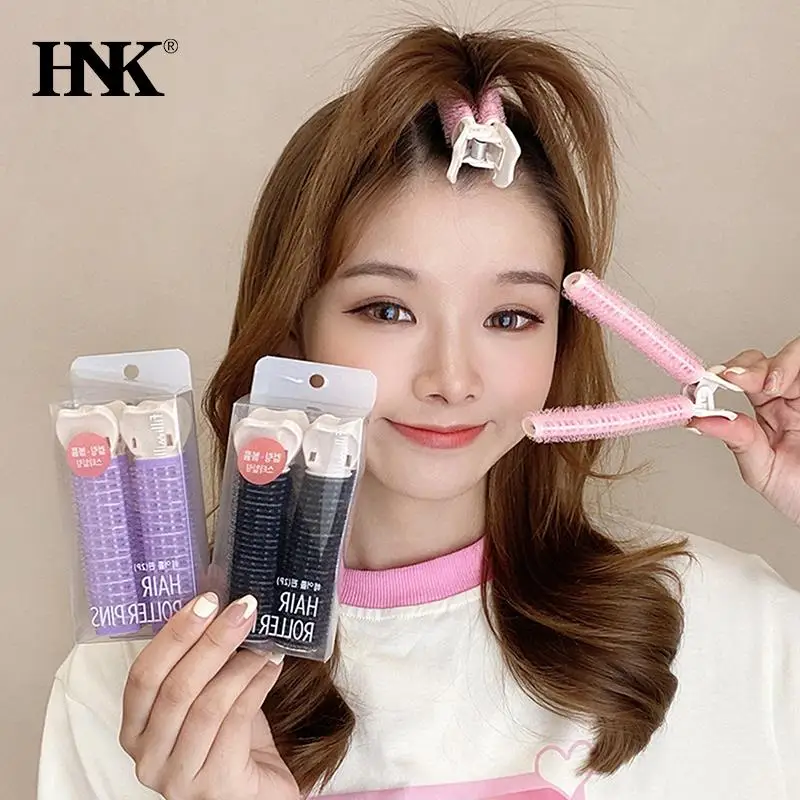 

2Pcs Bangs Hair Root Fluffy Lazy Hair Clips Hair Top Styling Hairpins Hair Rollers Bangs Curling Barrel Hair Clips Curlers Tools