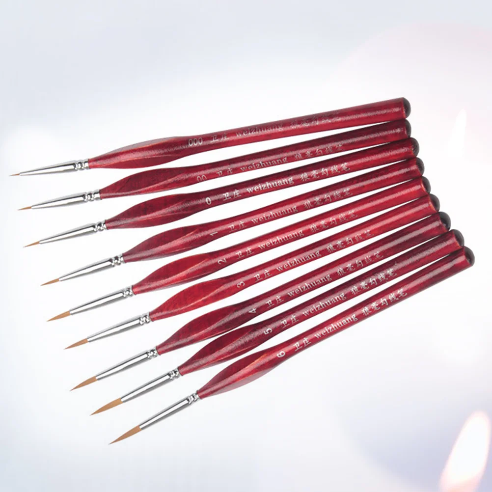

7PCS Micro Brush Miniature Brushes Gouache Brushes Pen Set Various Size Tip Fine Liner Sketch Drawing Pen for Coloring