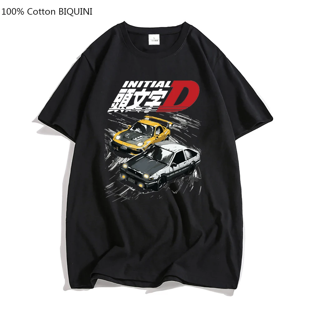 Ae86 Футболка С Рисунком Аниме Initial D Design Мужская Летняя Крутая Женская