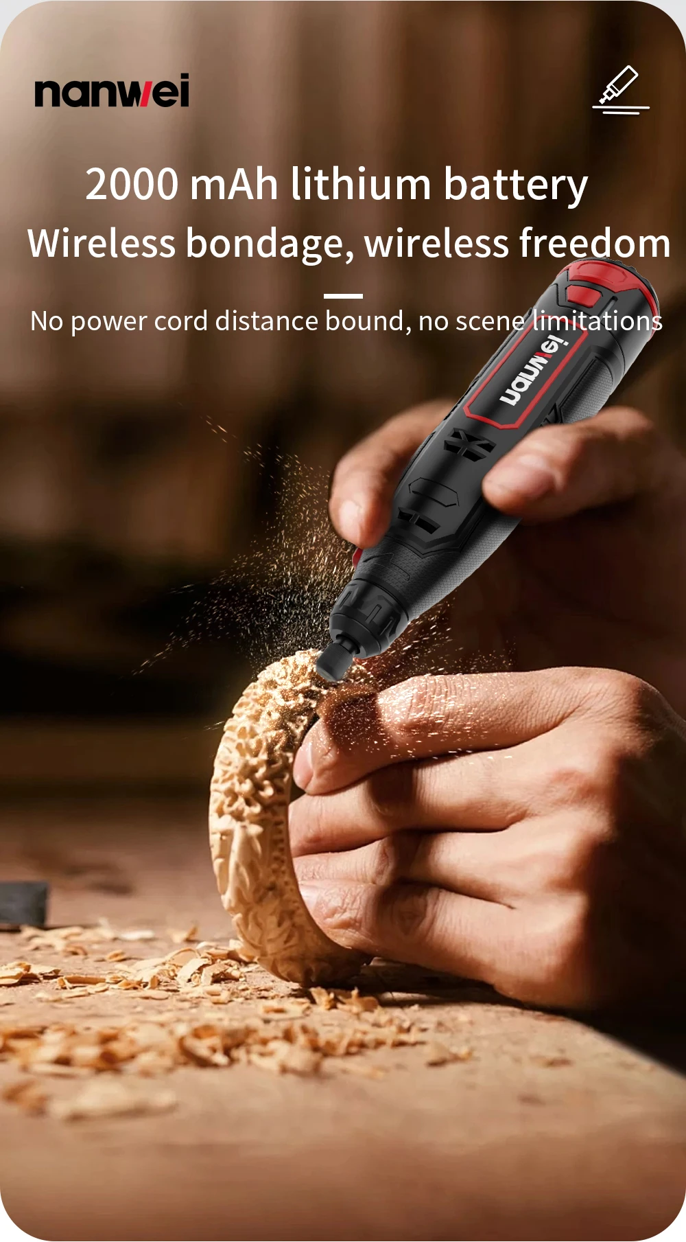 Электрическая шлифовальная машина 12 В ручной маленький шлифовальный аппарат God