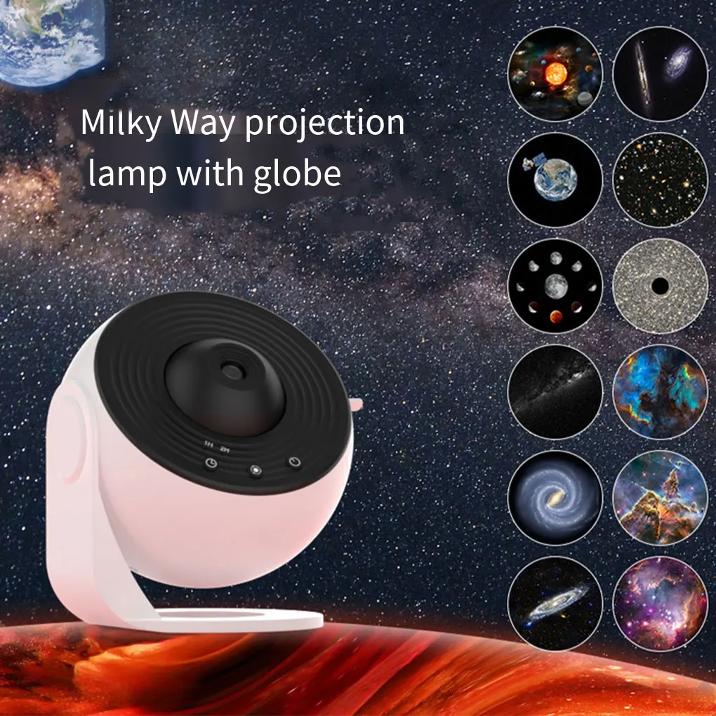 

Mini Round Projector Wireless 360 Rotatable Home Theater Camera USB Portable Projection Lamp Adjustable Ambience Lamps