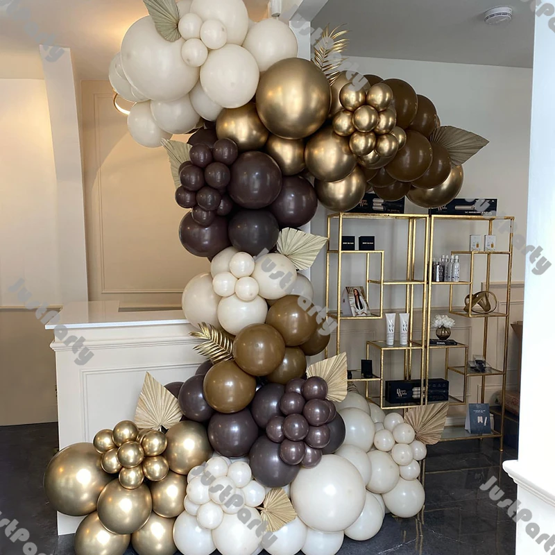 

140 шт., бежевые и Золотые декоративные шары в форме душа для детей