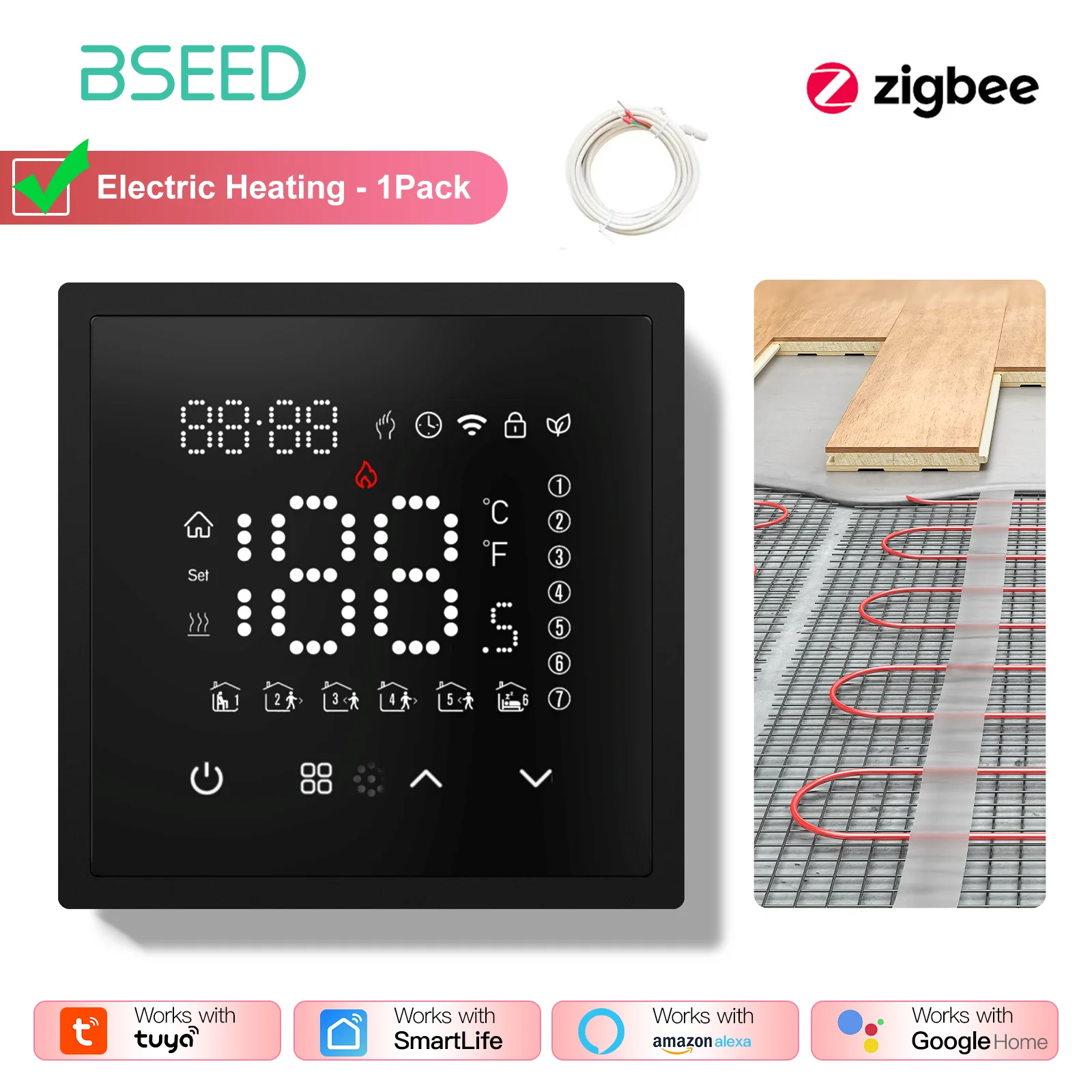 

BSEED Умный термостат для пола Zigbee