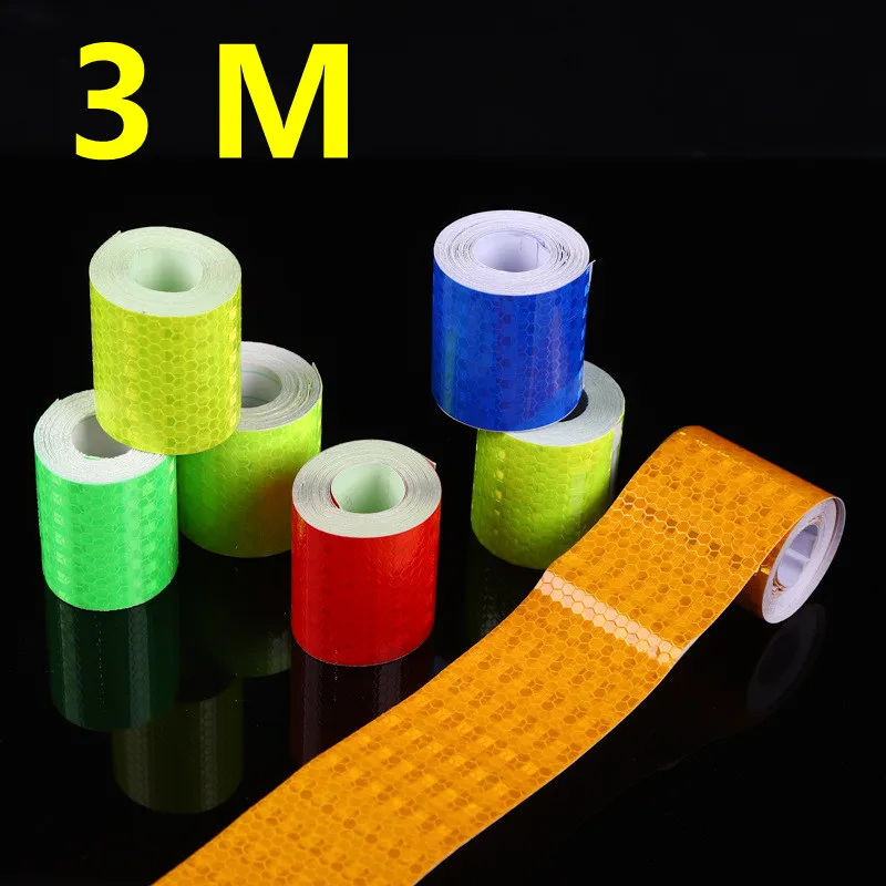 

1 Roll 5cm*300cm Car Reflective Tape Safety Warning Car Decoration Sticker Reflector Tape Strip Film Auto Motorcycle Sticker