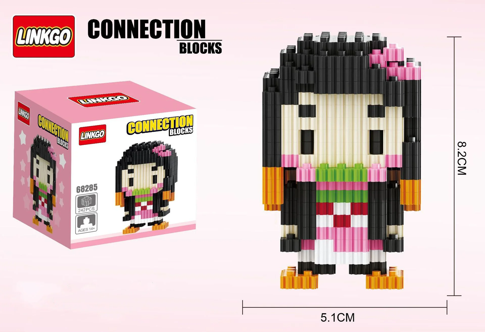 Demon Slayer Linkgo магические строительные блоки Камадо Танджиро Незуко Иносуке