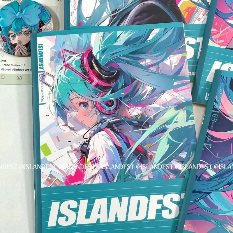 Тетрадь Hatsune Miku аниме периферийный милый мультяшный дневник японская кавайная