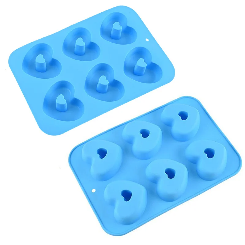 

Non Stick Heart Shaped Donuts Silicone Mold Donut Molds Chocolate Mould DIY Baking Caking Tools