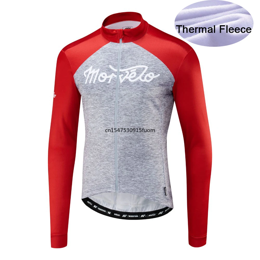 

2022 New Morvelo Maillot Ciclismo Cycling Jersey Shirts Long Sleeve Thermal Fleece Winter Road MTB Bike Tops Clothing For Men