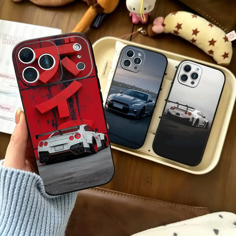 Фото Чехол для телефона GTR Sport Car R35 Mens Fave для iPhone 17, 16, 15, 14, 13, 12, 11 Plus, Pro Max и других моделей, мягкий черный чехол №1