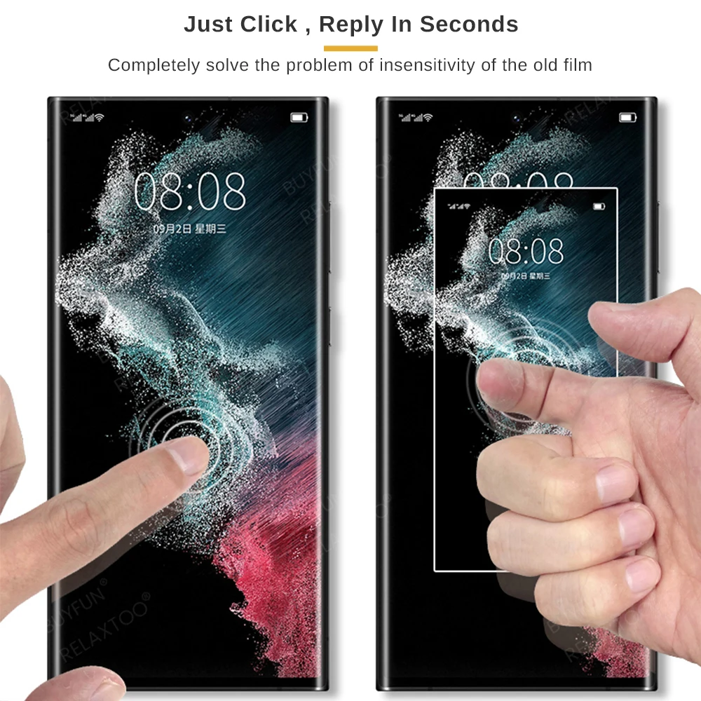 Изогнутая мягкая Гидрогелевая пленка на весь экран 360 ° для Samsung Galaxy S 22 S22 Ultra Plus