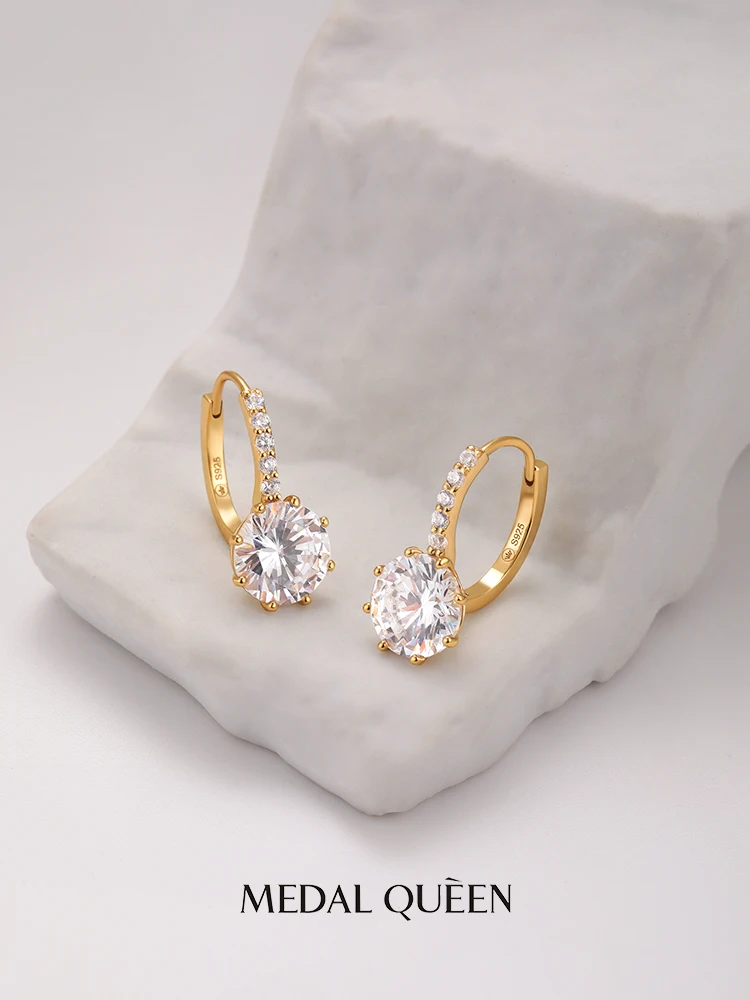 Серьги из стерлингового серебра с бриллиантами новинка 2024 популярные