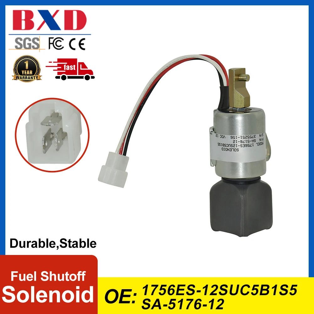 

12V Электромагнит отключения подачи топлива 1756ES-12SUC5B1S5 SA-5176-12 YC101553 для Kubota автомобильные аксессуары автозапчасти высокого качества