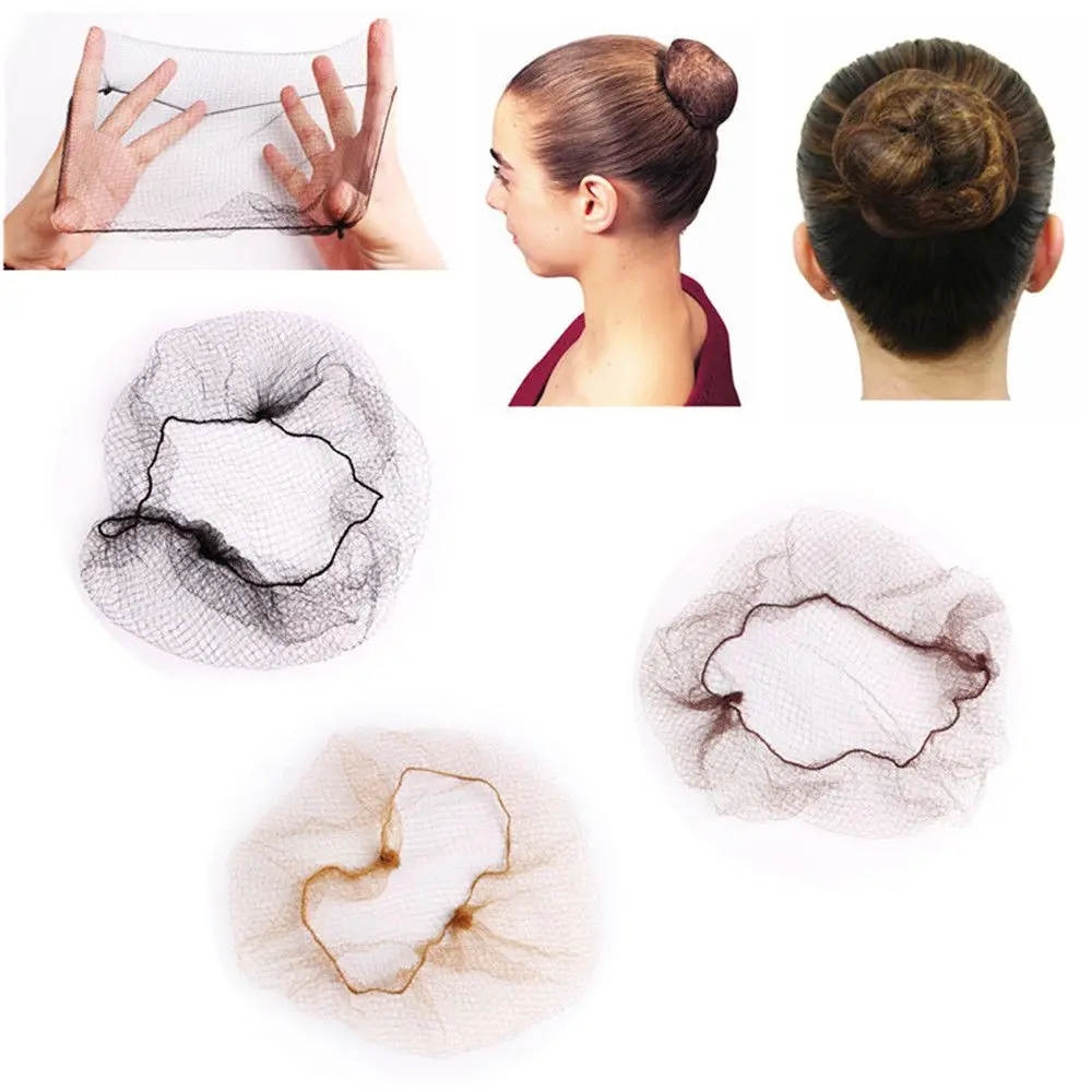 

10/30 Pcs Hot Sale Elastic Edge Women Fashion Fine Mesh Bun Cover Hair Styling Tool Wig Net Invisible Hair Nets