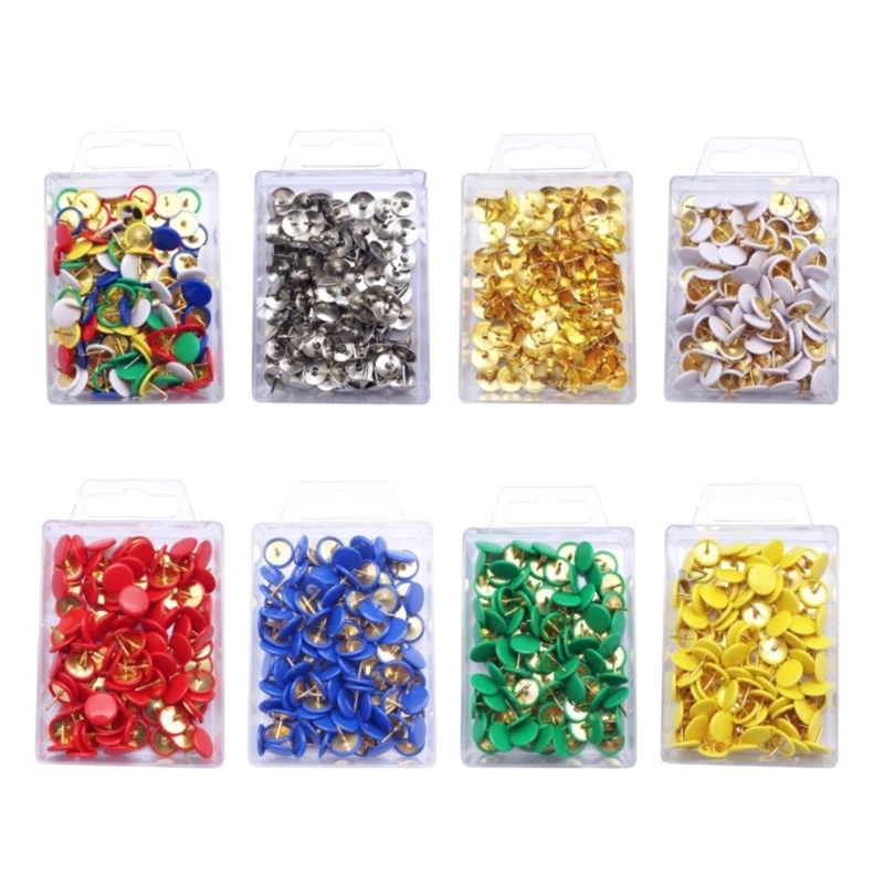 

100Pieces Colors Metal Pins Push Pins Decorative Thumbtacks for Wall Maps,Photos,Bulletin Board or Cork Boards